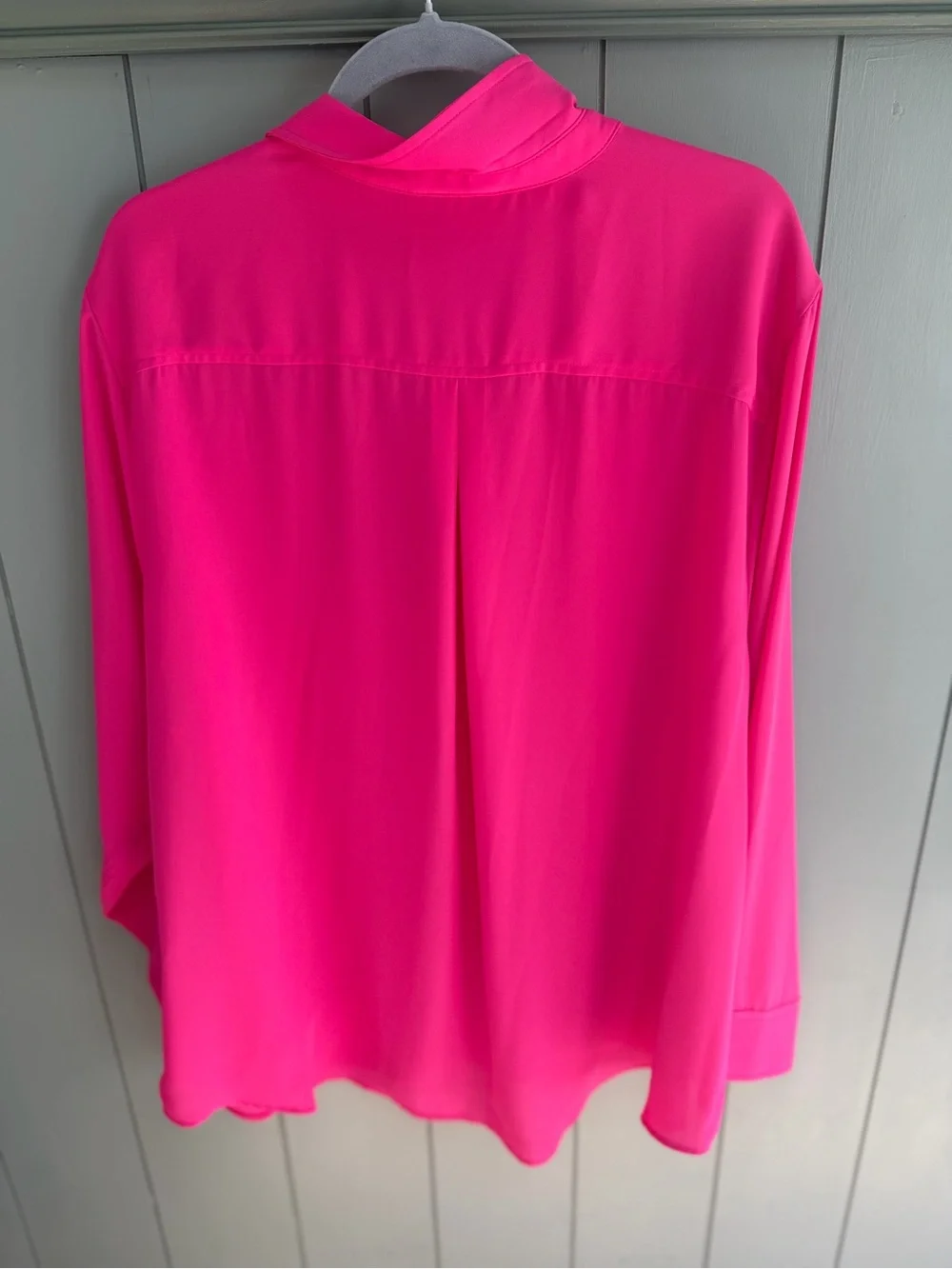 Hot Pink Button-Front Blouse - Picture 2 of 2